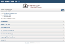 Tablet Screenshot of morrinsurance.com